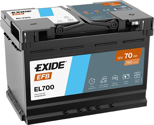 Exide 096 EFB Car Battery 70Ah EL700 - Exide Car Batteries